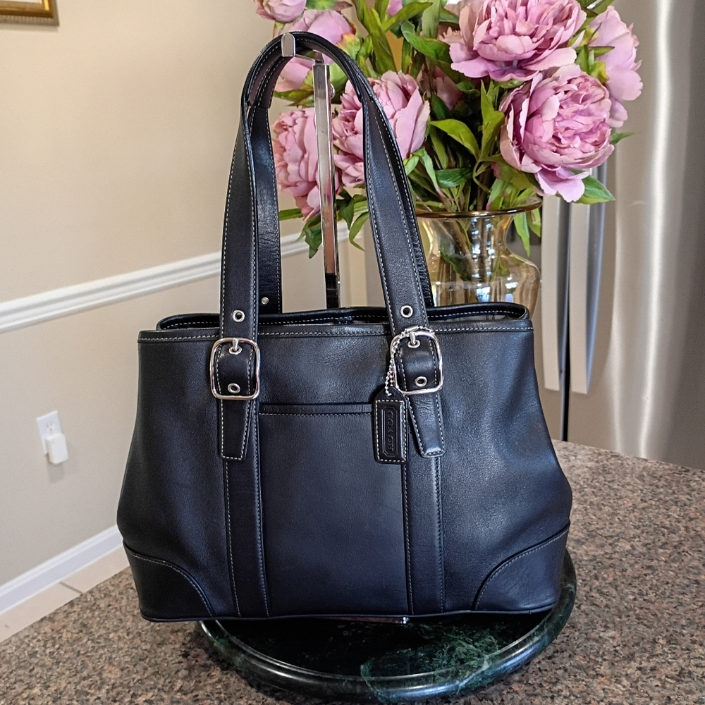 Coach Hampton Leather Carryall Satchel